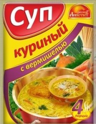 Суп, Русский Аппетит 60 г Куриный с вермишелью