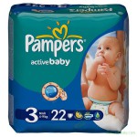 Подгузники, Pampers (Памперс) 4-9 кг р. 3 №82 актив беби миди